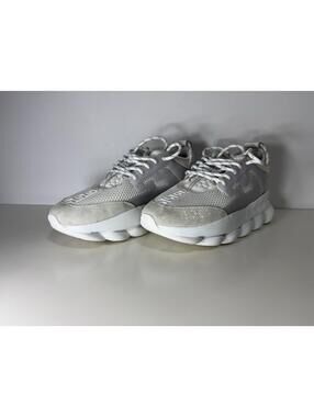 Size 46 EU (12 Men’s US) - Versace Chain Reaction Sneakers White Preowned